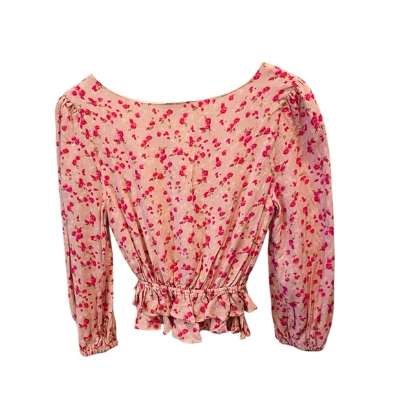 MAJORELLE Chrissa Top Pink Floral Revolve - Picture 4 of 7